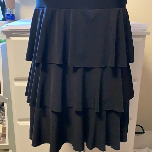 Cache black cascading ruffle dressy tank top - Picture 7 of 10